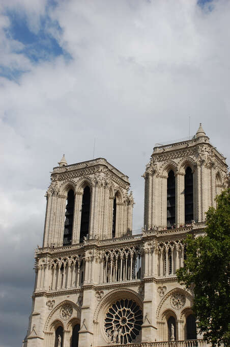 The upper portion of Notre Dame.