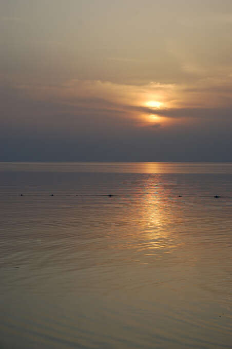 A sunset over the Dead Sea.